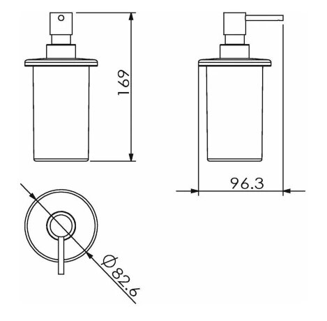Дозатор к держателю LANGBERGER BURANO 23021A-01-00 подвесной цвет хром