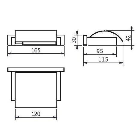 Бумагодержатель LANGBERGER ALSTER 11941A подвесной цвет хром