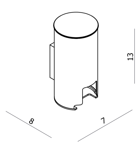 Контейнер LANGBERGER ALSTER 70128 подвесной цвет хром