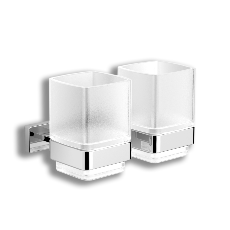 Стакан LANGBERGER ALSTER 11919A двойной подвесной цвет хром