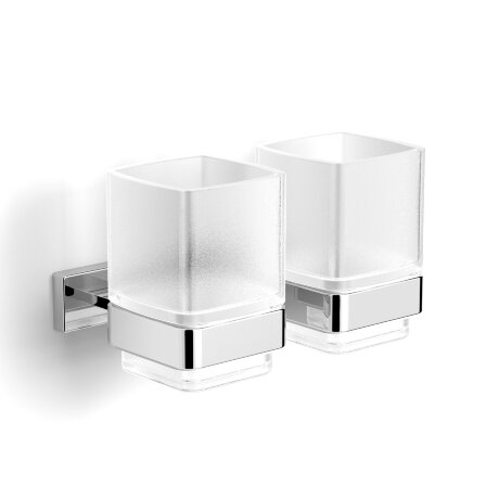 Стакан LANGBERGER ALSTER 11919A двойной подвесной цвет хром