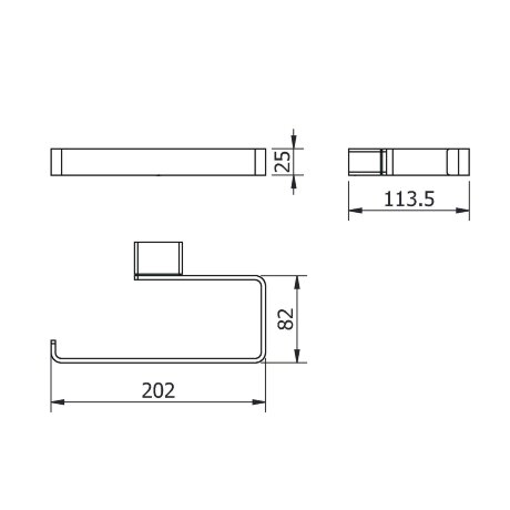 Полотенцедержатель LANGBERGER VICO 11338A-BP подвесной цвет черный матовый
