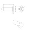 Крючок LANGBERGER ACCESSORIES 70131A-BP подвесной цвет черный матовый