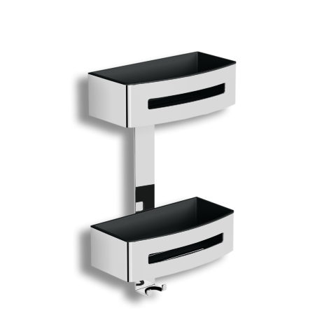 Душевая полка LANGBERGER ACCESSORIES 75762 подвесная с крючком для водосгона цвет хром