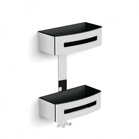 Душевая полка LANGBERGER ACCESSORIES 75762 подвесная с крючком для водосгона цвет хром