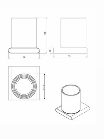 Дозатор LANGBERGER CONTEMPRARY GOLD 33021B-PVDBG подвесной цвет золото