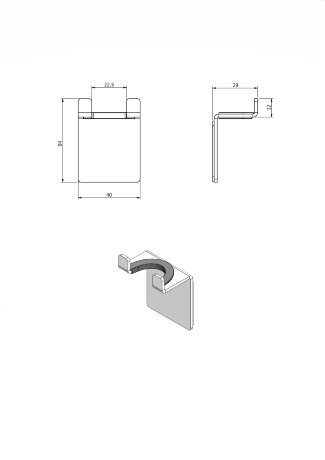 Крючок для водосгона LANGBERGER MOLVENO 75183-10-00 подвесной цвет хром