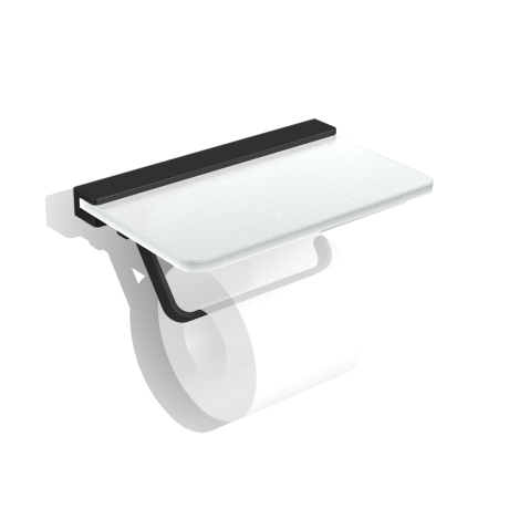 Бумагодержатель LANGBERGER MELVIN VICO 32041B-BP подвесной с полкой цвет черный матовый