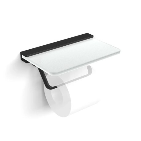 Бумагодержатель LANGBERGER MELVIN VICO 32041B-BP подвесной с полкой цвет черный матовый