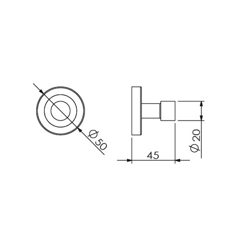 Крючок LANGBERGER BURANO 11031A подвесной цвет хром