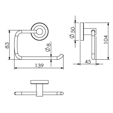 Бумагодержатель LANGBERGER BURANO 11043A подвесной цвет хром