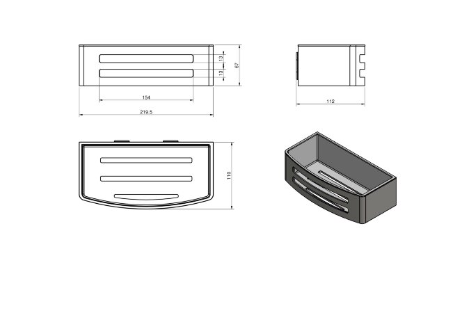 Душевая полка LANGBERGER ACCESSORIES 75560 подвесная цвет хром