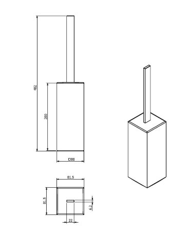 Ерш LANGBERGER ACCESSORIES 11371A напольный цвет хром