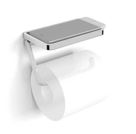 Бумагодержатель LANGBERGER ACCESSORIES 35041D подвесной с полкой цвет хром