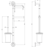 Стойка LANGBERGER ACCESSORIES 70182 подвесная цвет хром