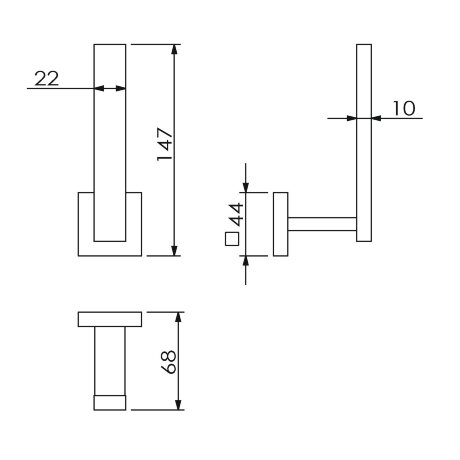 Бумагодержатель для запасного рулона LANGBERGER LEDRO 21948A подвесной цвет хром