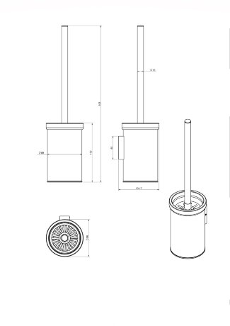 Ерш LANGBERGER ACCESSORIES 70225A подвесной цвет хром