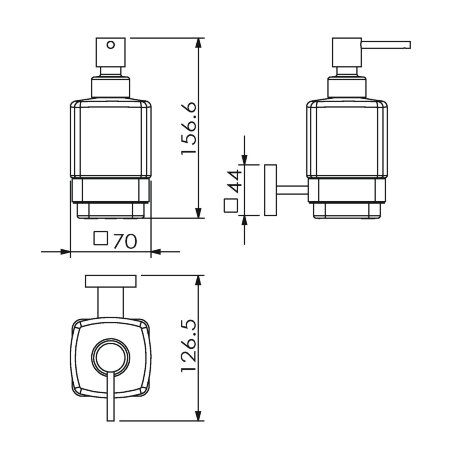 Дозатор LANGBERGER LEDRO 21821A подвесной цвет хром