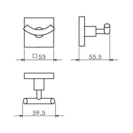 Крючок LANGBERGER LEDRO 11832A подвесной цвет хром