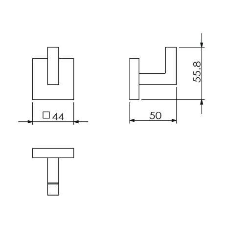 Крючок LANGBERGER LEDRO 21831A подвесной цвет хром