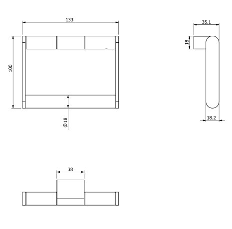 Бумагодержатель LANGBERGER ACCESSORIES 29043C подвесной цвет хром