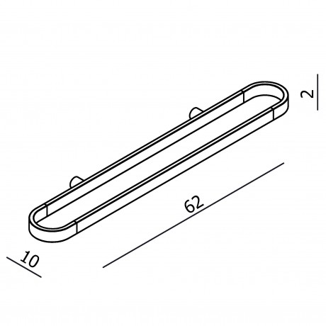 Полотенцедержатель LANGBERGER LUGANO 25004A подвесной цвет хром