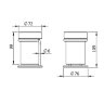 Стакан LANGBERGER ACCESSORIES 10913A настольный цвет хром
