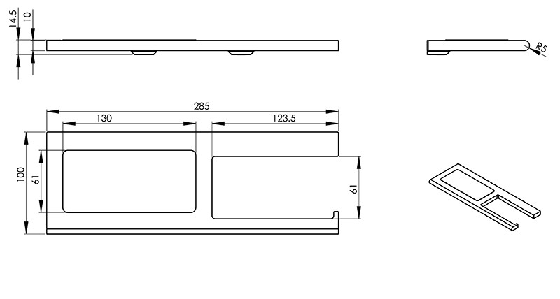 Бумагодержатель LANGBERGER ACCESSORIES 38043D подвесной с полкой ANTI-SLIP цвет хром