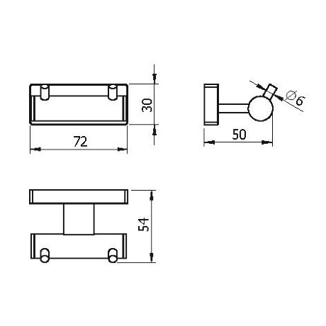 Крючок LANGBERGER ALSTER 10932B подвесной цвет хром