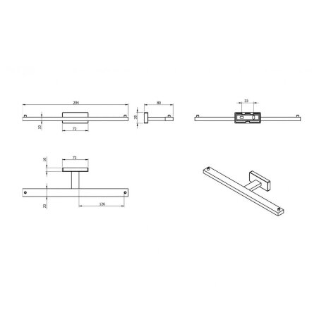Бумагодержатель LANGBERGER ALSTER VICO 11947A двойной подвесной цвет хром