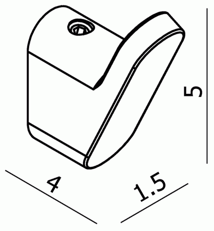 Крючок LANGBERGER VICO 33031A подвесной цвет хром