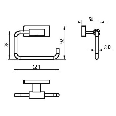 Бумагодержатель LANGBERGER ALSTER 10943B подвесной цвет хром