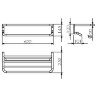 Полка LANGBERGER ACCESSORIES 28003A подвесная цвет хром